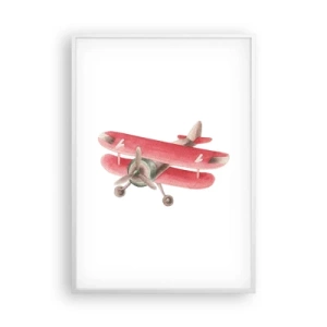 Affisch i vit ram - Redo att flyga högt - 70x100 cm