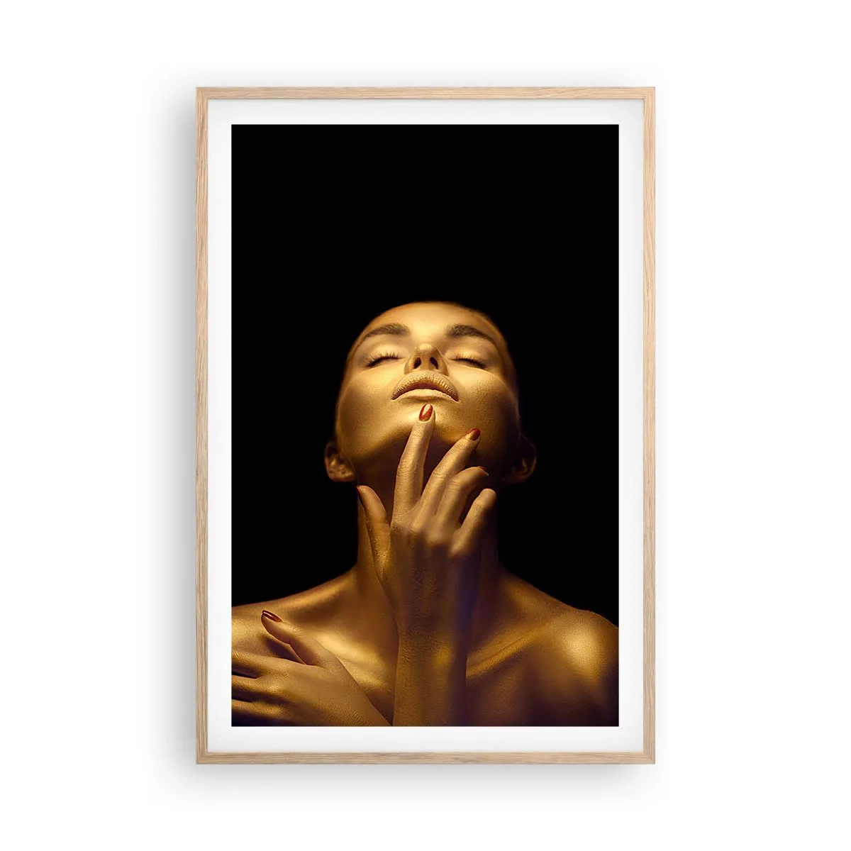 Affisch i ram av ljusek - Som guldsilke - 61x91 cm