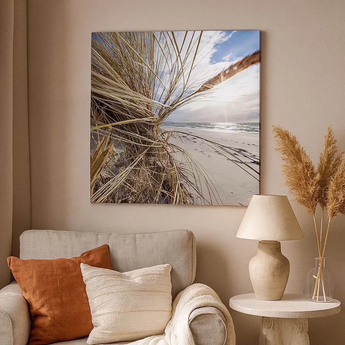 Canvastavla - Bild på duk - Elementens möte - 30x30 cm