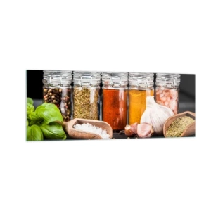 Glastavla - Bild på glas - Så att livet har smak - 140x50 cm