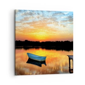 Canvastavla - Bild på duk - Titta, lyssna, fundera - 50x50 cm