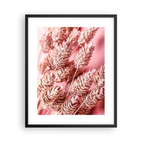 Affisch i svart ram - Blomkaskad i rosa - 40x50 cm