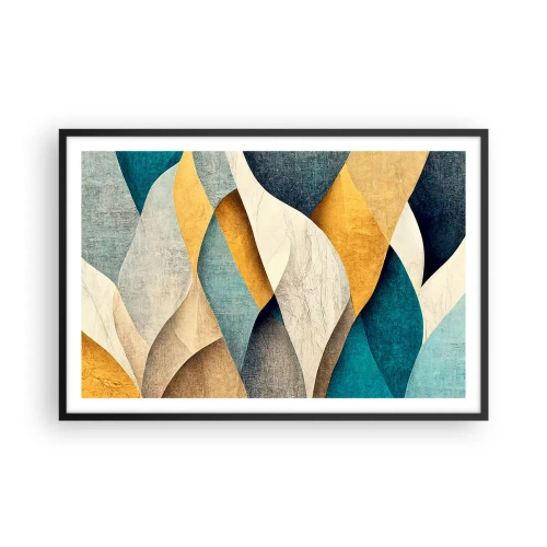 Affisch i svart ram - Rytm och vågrörelse - 91x61 cm