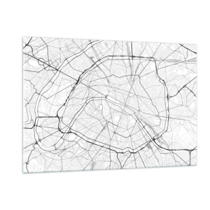 Glastavla - Bild på glas - Paris blomma - 120x80 cm