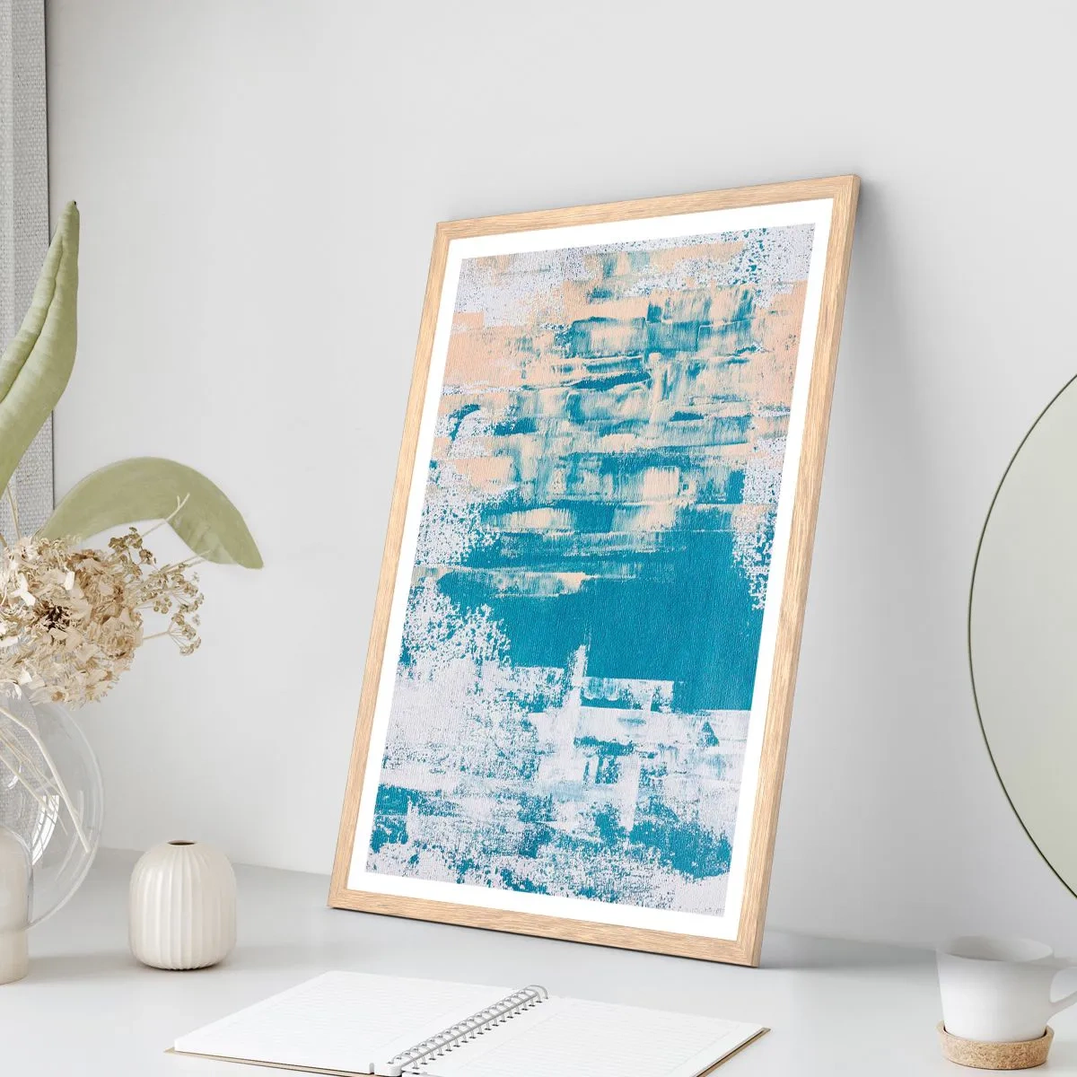 Affisch i ram av ljusek - Genom istapp - 61x91 cm