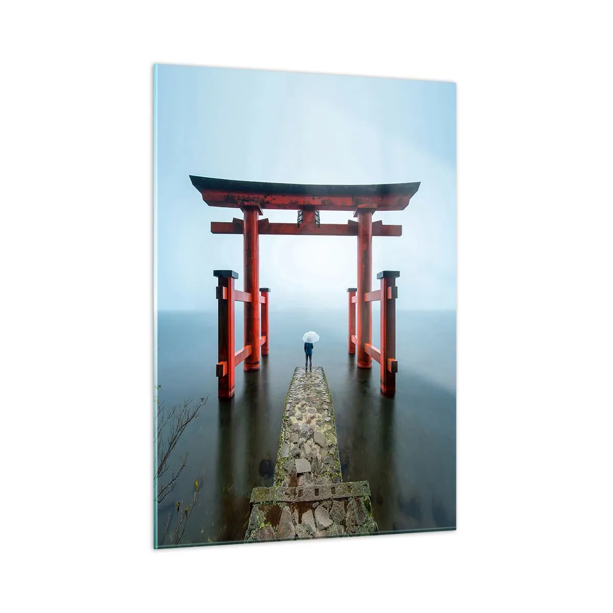 Glastavla - Bild på glas - Japansk begrundan - 50x70 cm