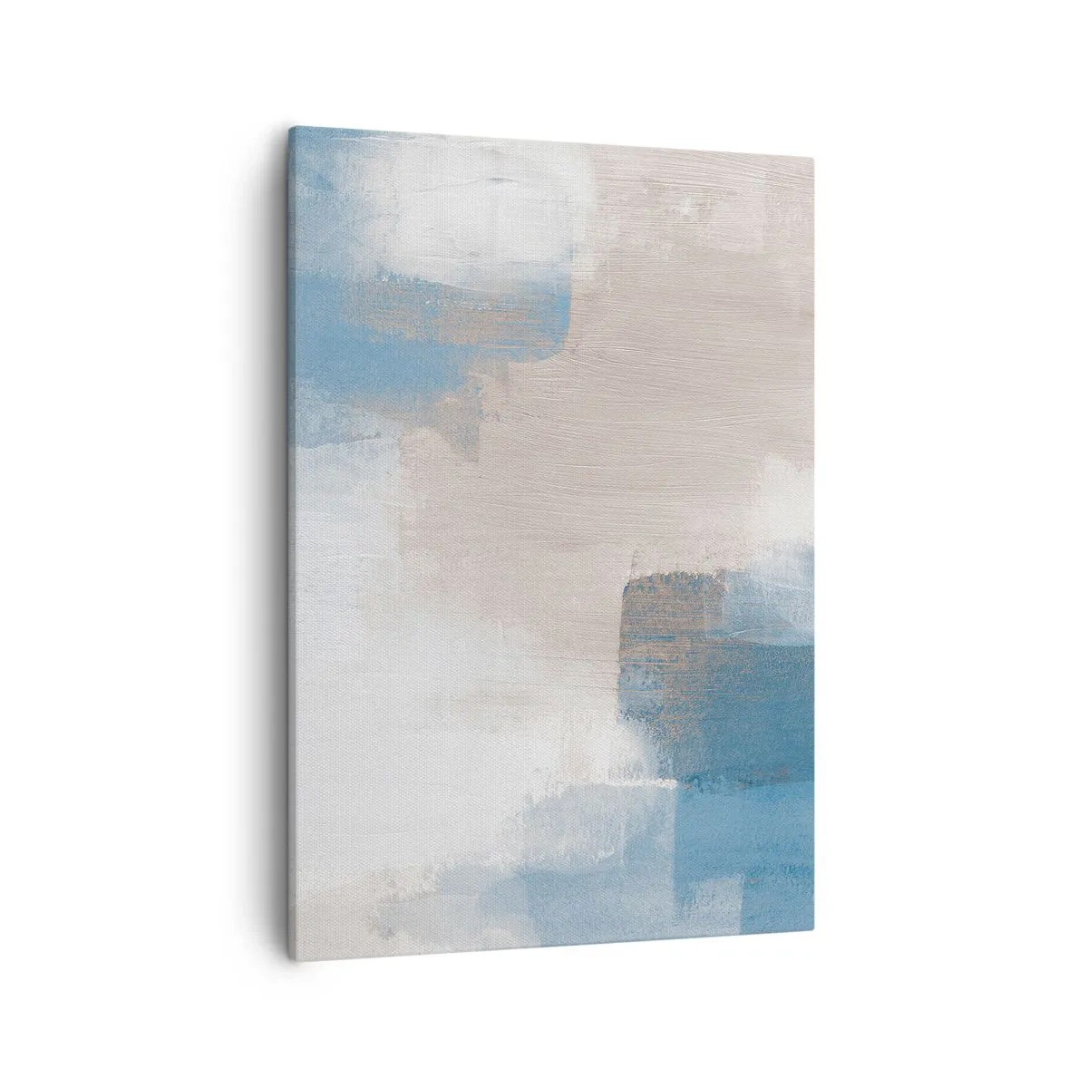 Canvastavla - Bild på duk - Rosa abstraktion bakom en blå slöja - 50x70 cm