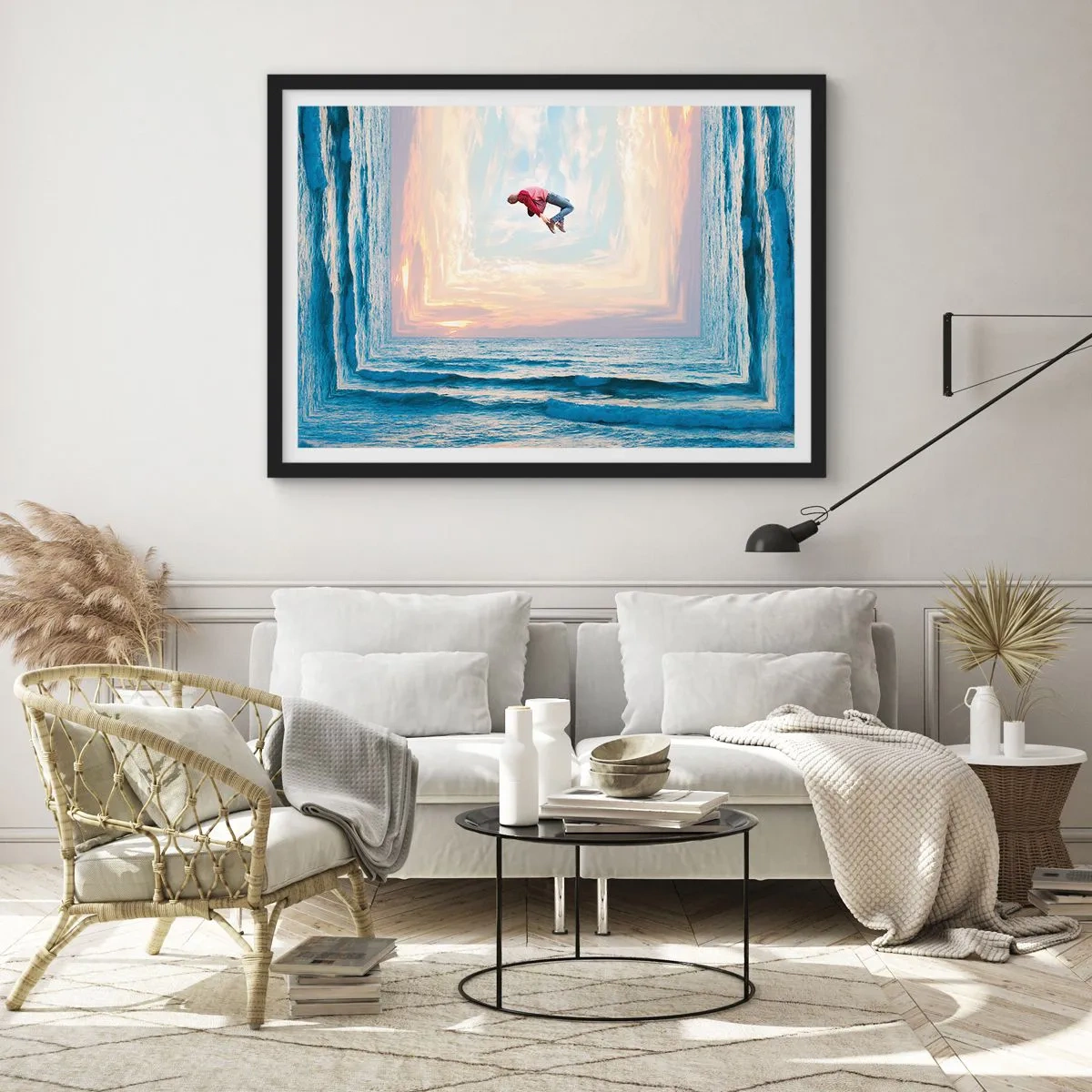 Affisch i svart ram - Till en annan dimension - 50x40 cm