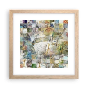 Affisch i ram av ljusek - Geometrisk omblandning - 30x30 cm
