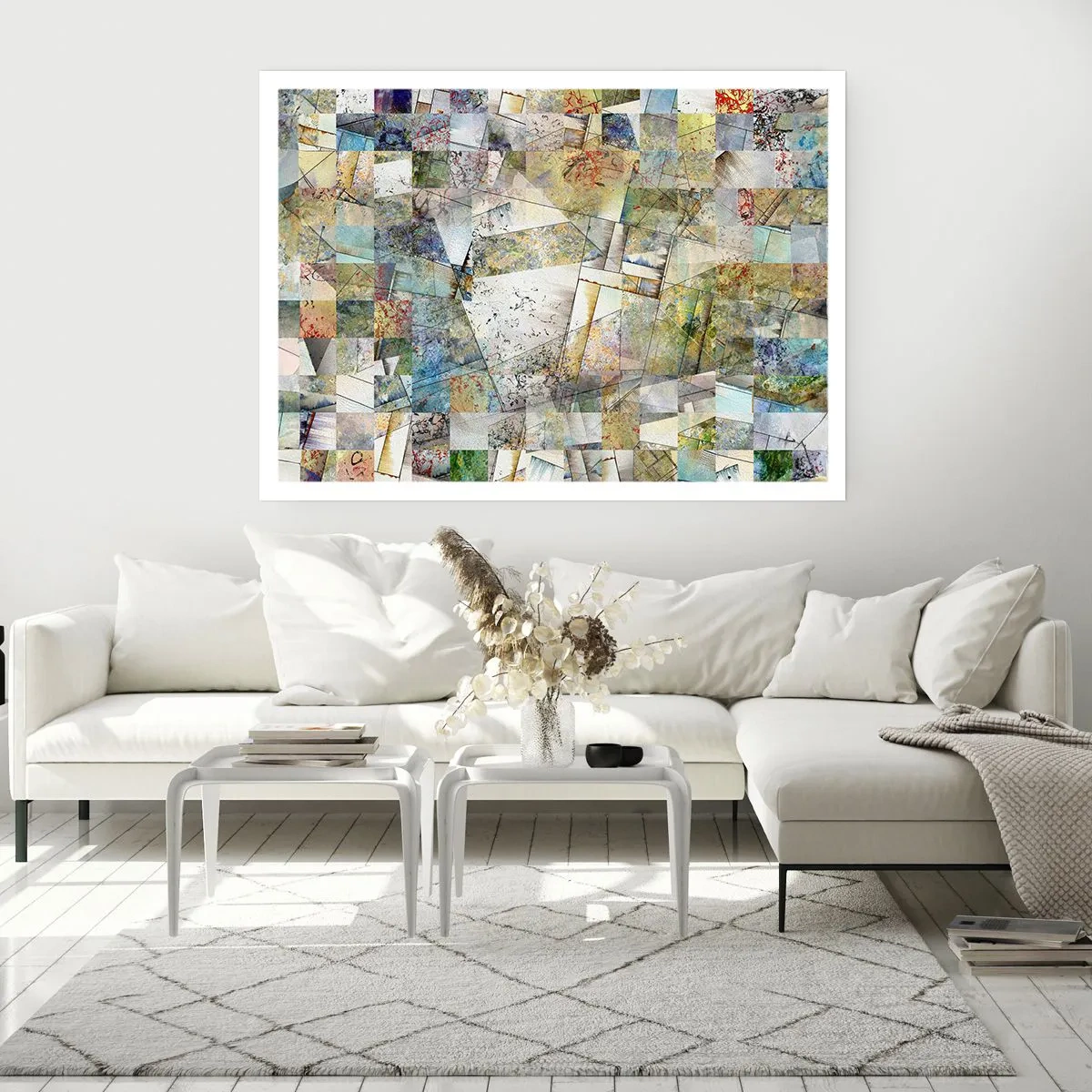 Affisch - Geometrisk omblandning - 50x40 cm