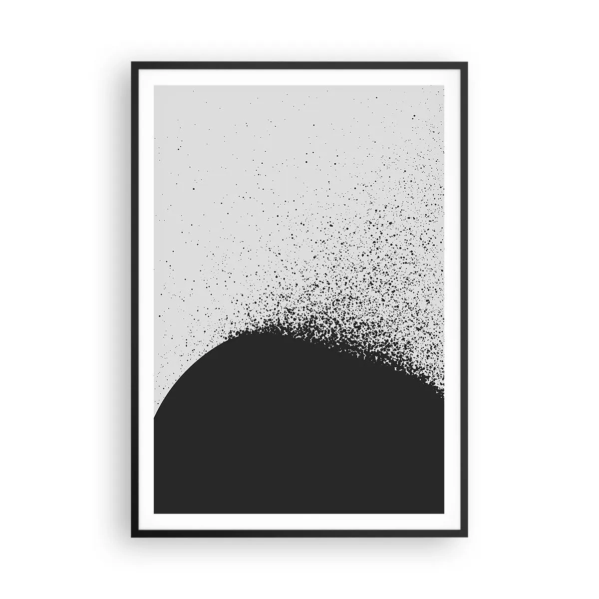Affisch i svart ram - Partiklarnas rörelse - 70x100 cm