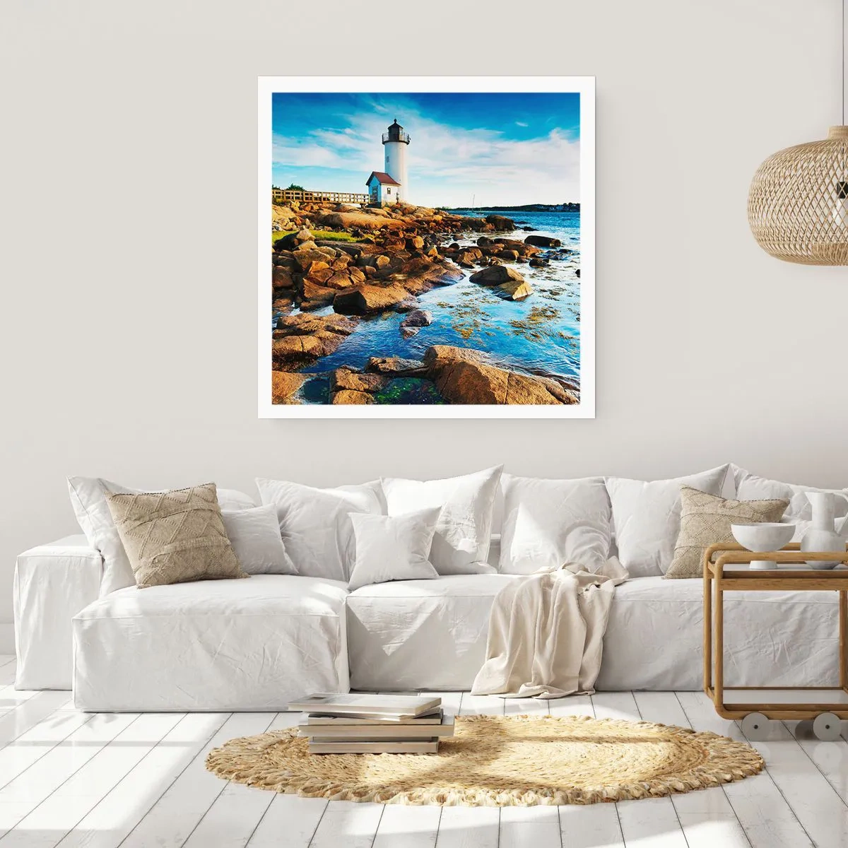 Affisch - Kom lyckligt tillbaka, jag väntar - 60x60 cm