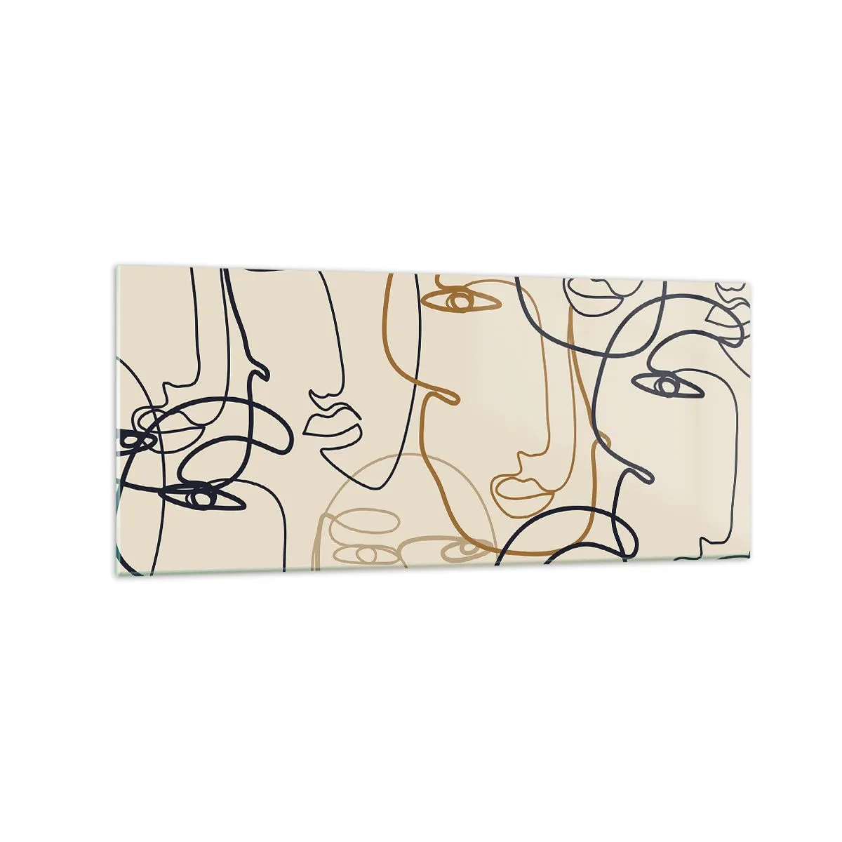 Glastavla - Bild på glas - Mångfaldigad porträtt - 120x50 cm