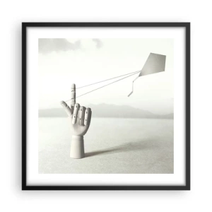 Affisch i svart ram - Test av styrka - 50x50 cm