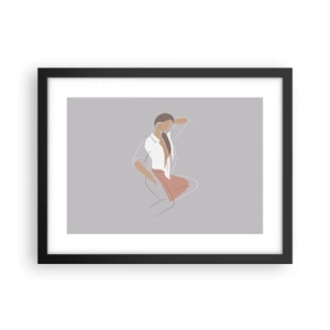 Affisch i svart ram - Charmens kontur - 40x30 cm