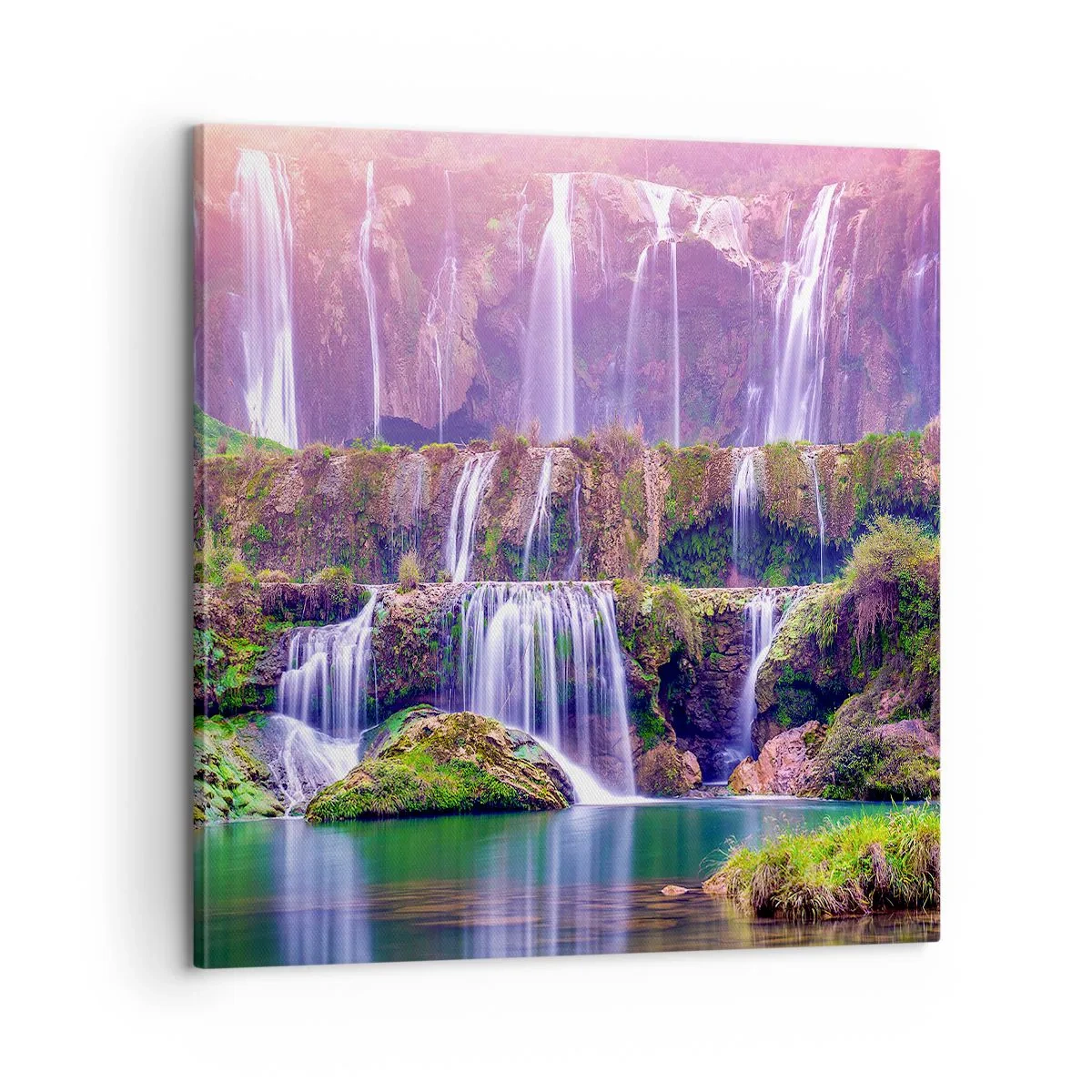 Canvastavla - Bild på duk - Trappan till himlen - 60x60 cm