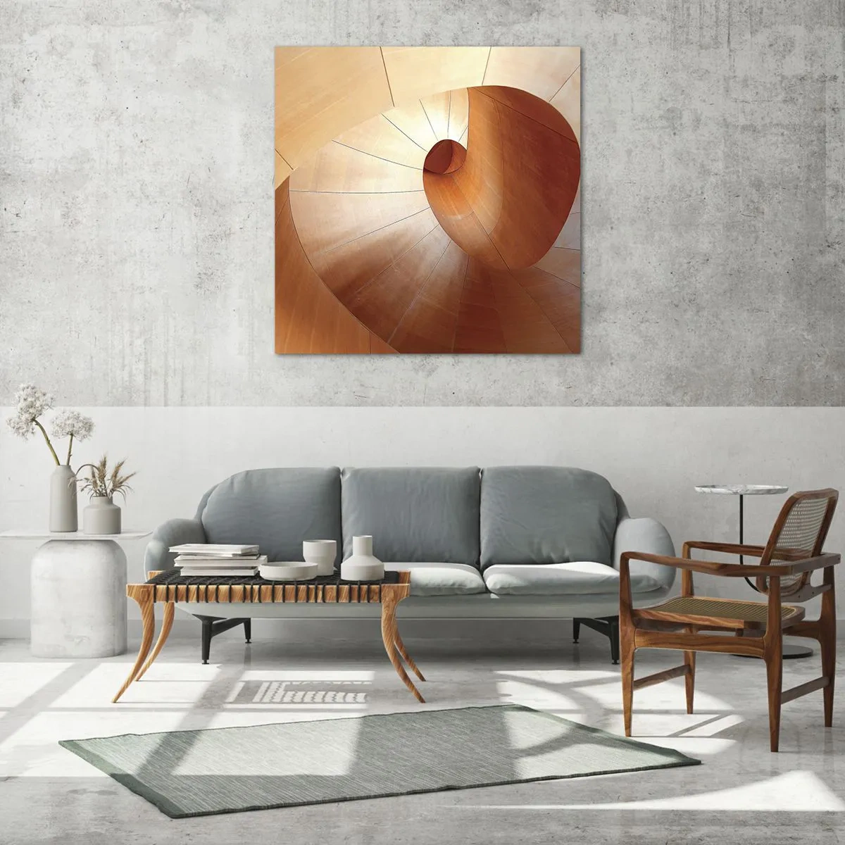 Glastavla - Bild på glas - Arkitektonisk serpentin - 70x70 cm