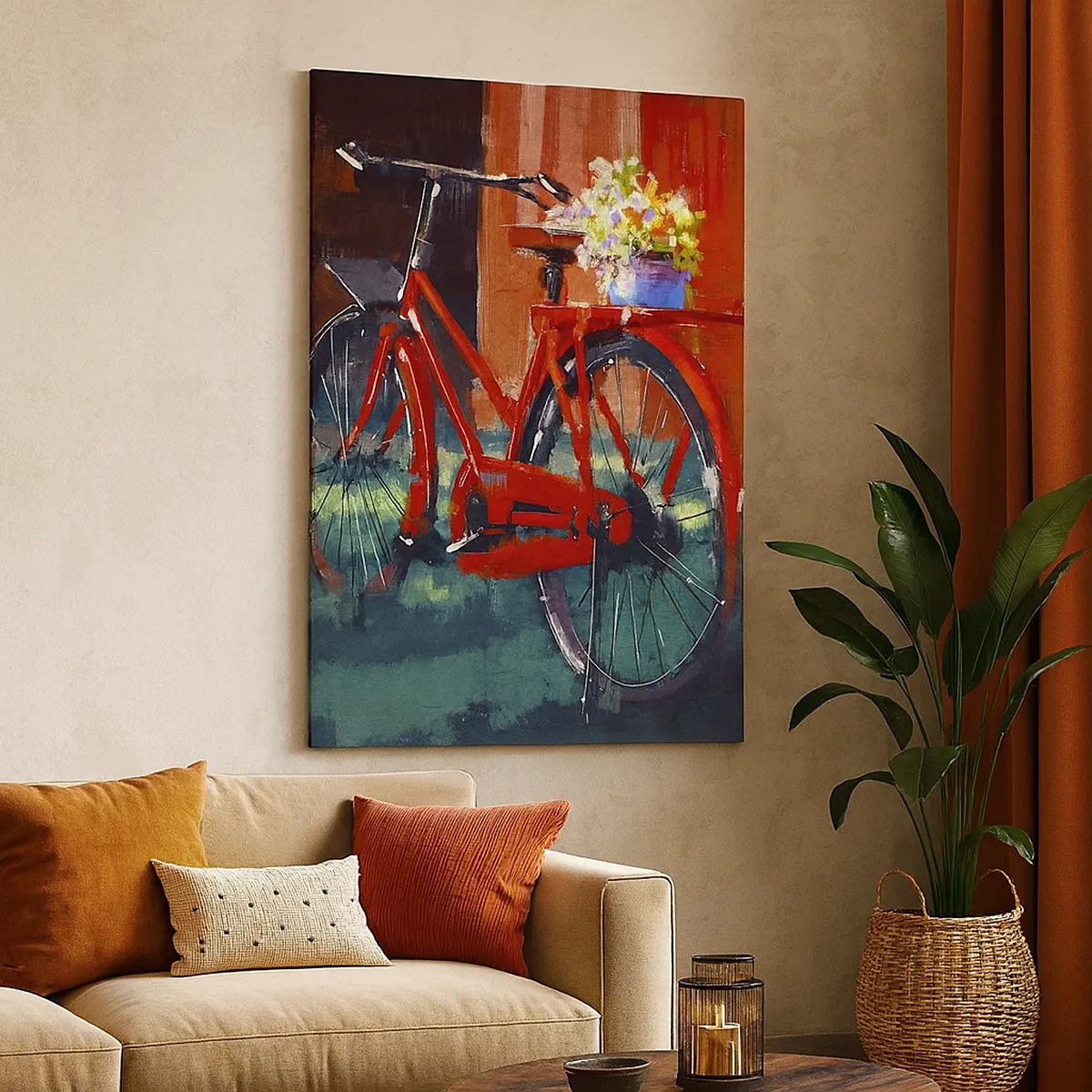 Canvastavla - Bild på duk - I want to ride my bicycle - 50x70 cm