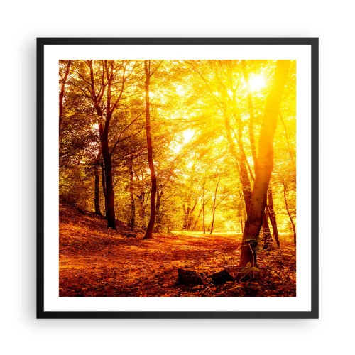 Affisch i svart ram - Mot guldgläntan - 60x60 cm