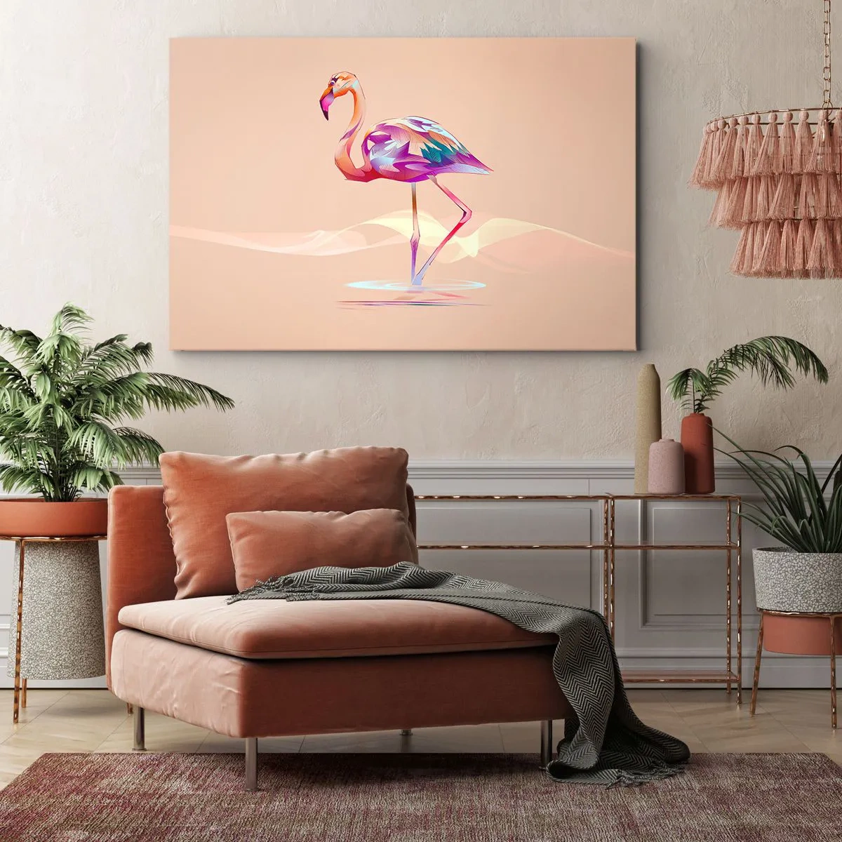 Canvastavla - Bild på duk - Goda emotioners fågel - 120x80 cm