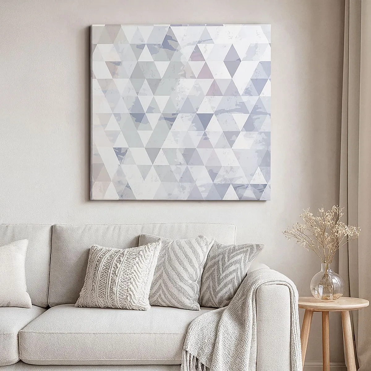 Canvastavla - Bild på duk - Trianglar - 30x30 cm