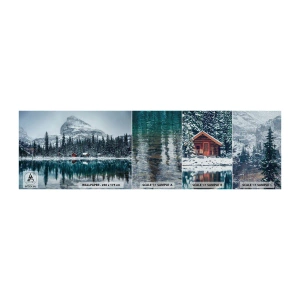Provbit av fototapet Premium Canvas - Kanadensisk tillflyktsort - Landskap, Kanada, Vinter - 100x30 cm