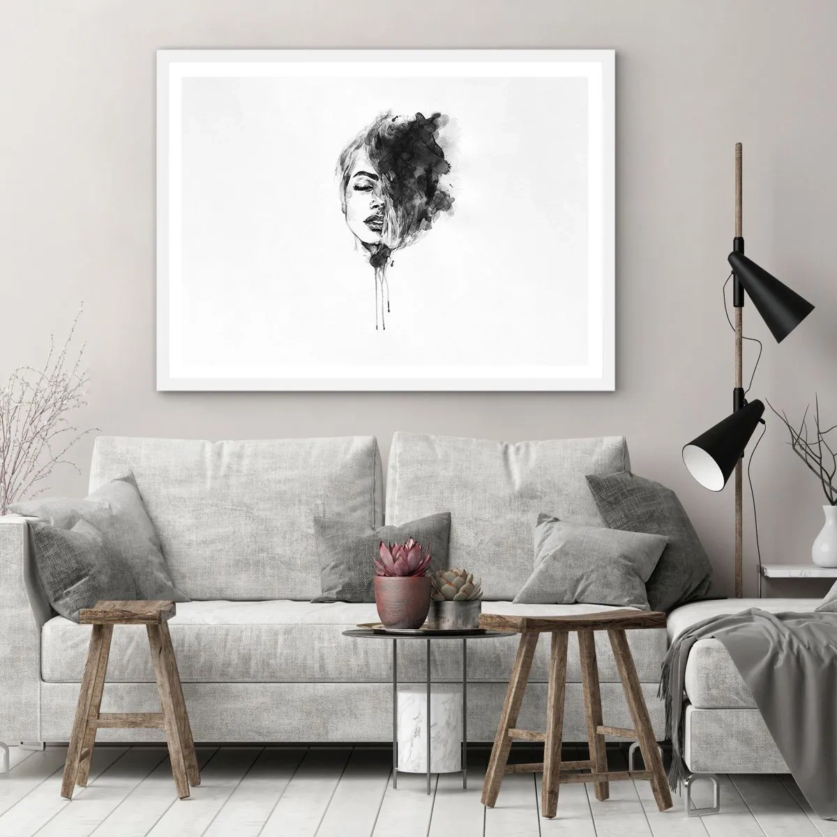 Affisch i vit ram - Vad flickan drömmer om - 91x61 cm