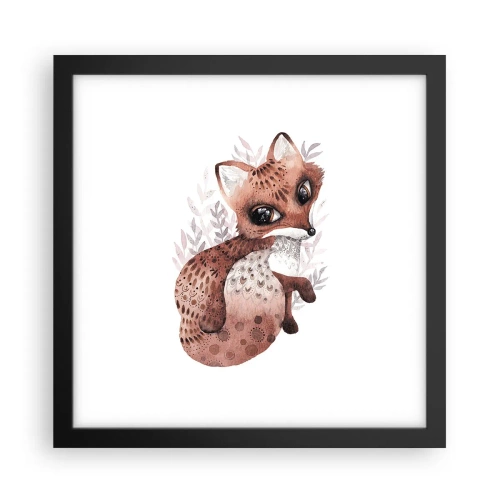 Affisch i svart ram - Bara älska - 30x30 cm