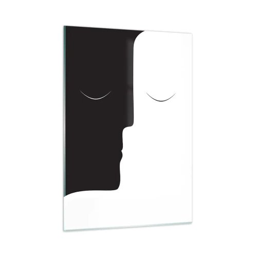 Glastavla - Bild på glas - Motsatsernas enhet - 50x70 cm