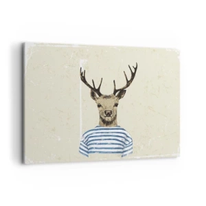 Canvastavla - Bild på duk - Ty jag gillar randiga tröjor! - 120x80 cm