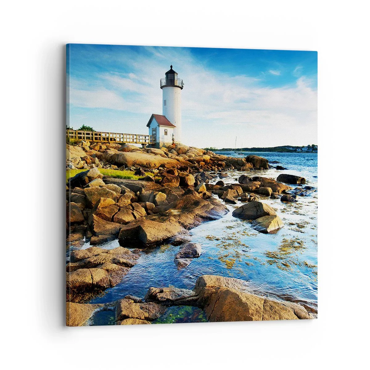 Canvastavla - Bild på duk - Kom lyckligt tillbaka, jag väntar - 70x70 cm