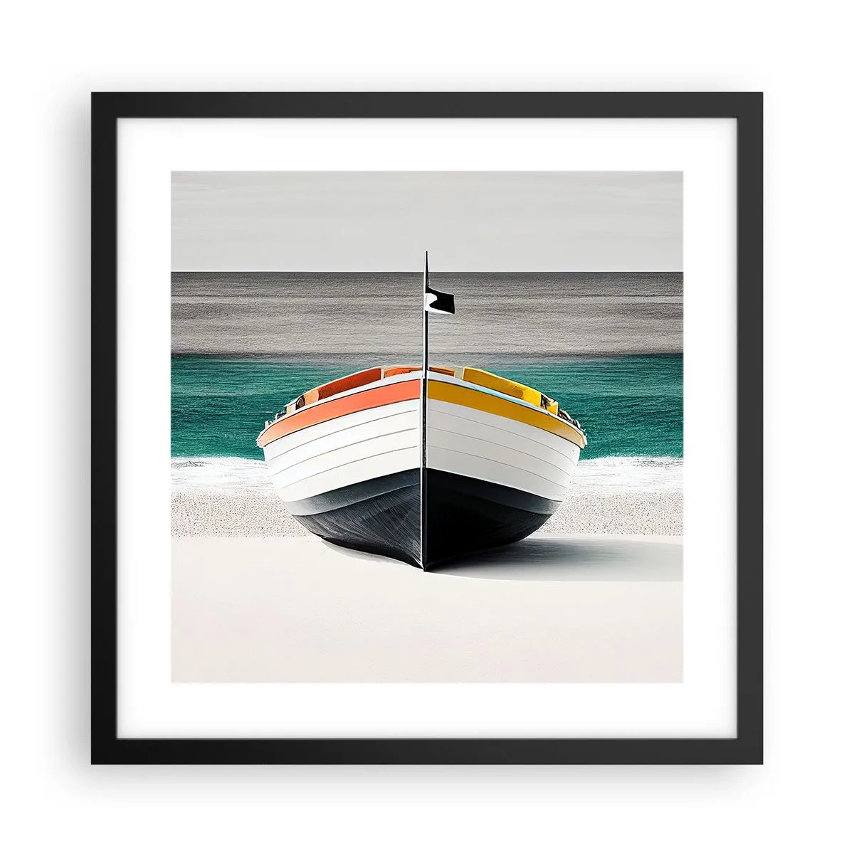 Affisch i svart ram - På sin plats - 40x40 cm