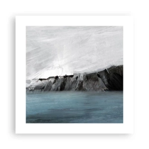 Affisch - Vatten - jord: en krock mellan elementen - 40x40 cm