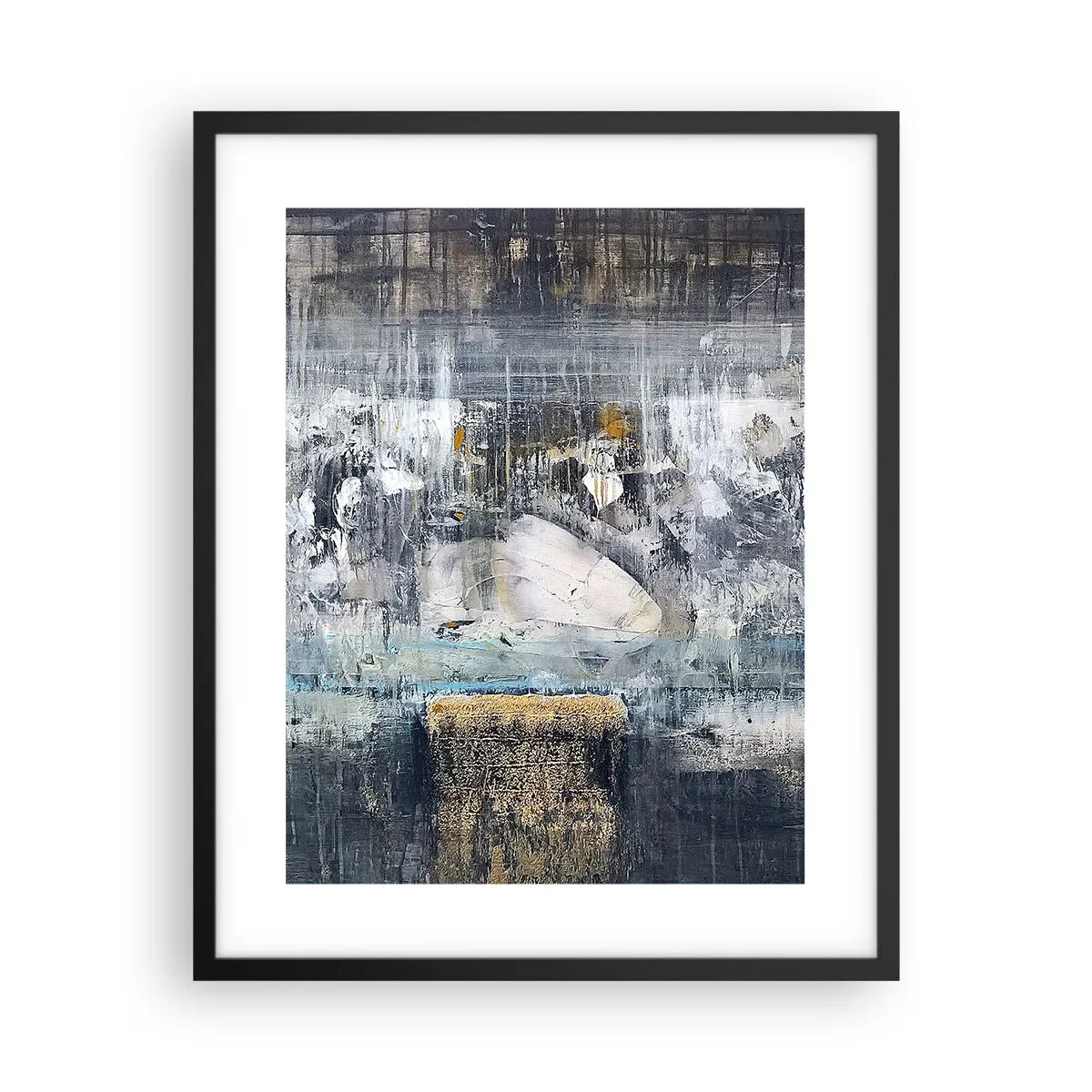 Affisch i svart ram - På is och klumpar - 40x50 cm