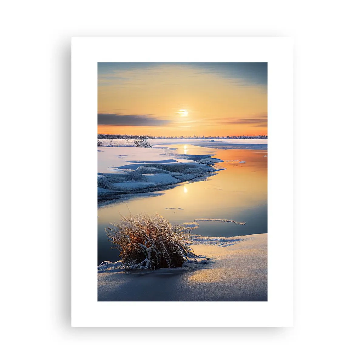 Affisch - Vintersolnedgång - 30x40 cm