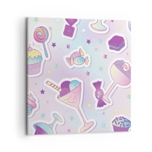 Canvastavla - Bild på duk - Skulle vilja ha födelsedag varje dag - 50x50 cm