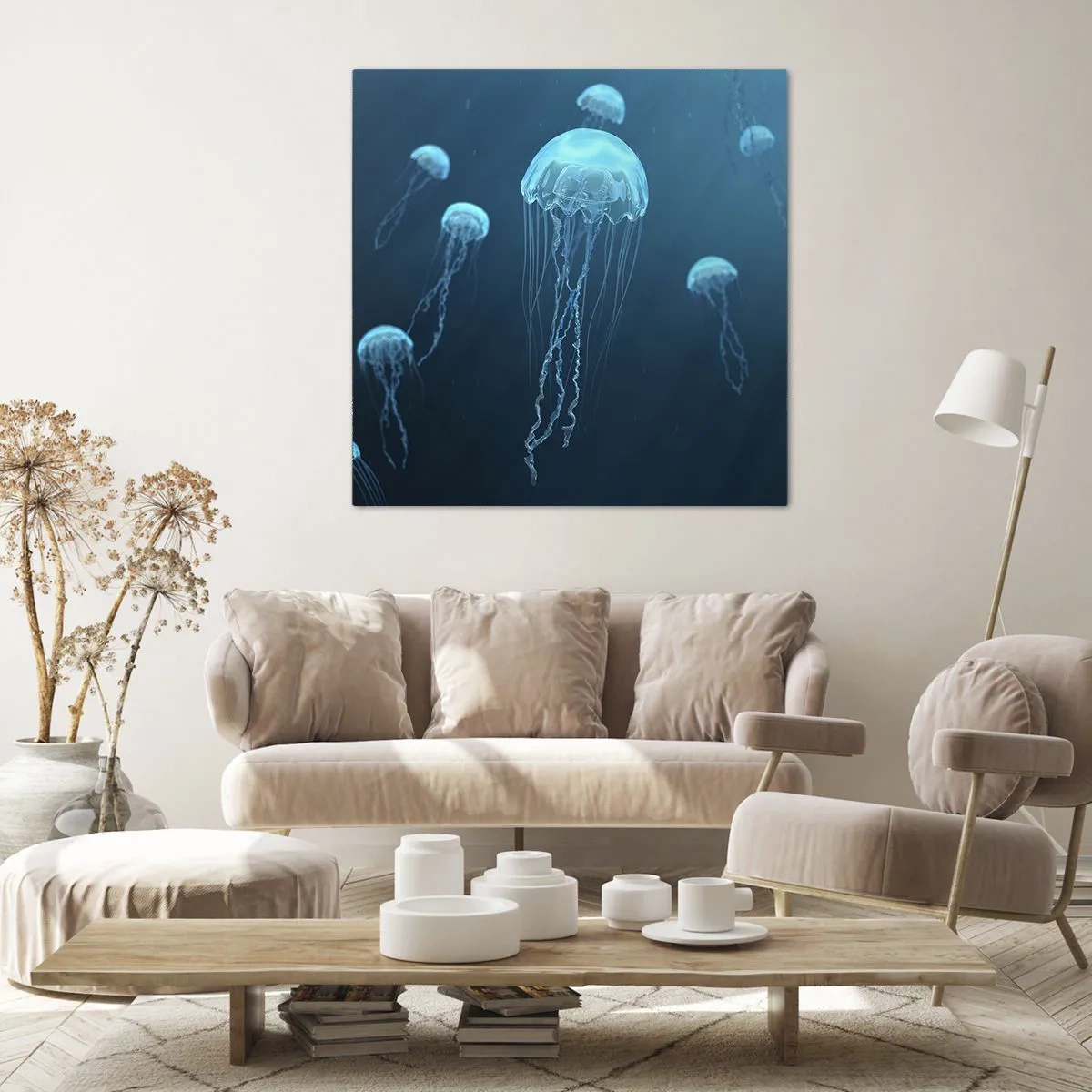 Canvastavla - Bild på duk - Havets dans - 60x60 cm