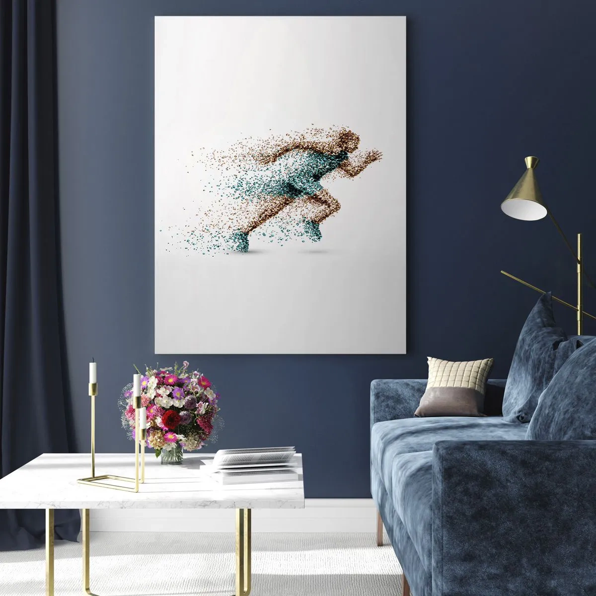 Glastavla - Bild på glas - Livet är ett lopp - 70x100 cm