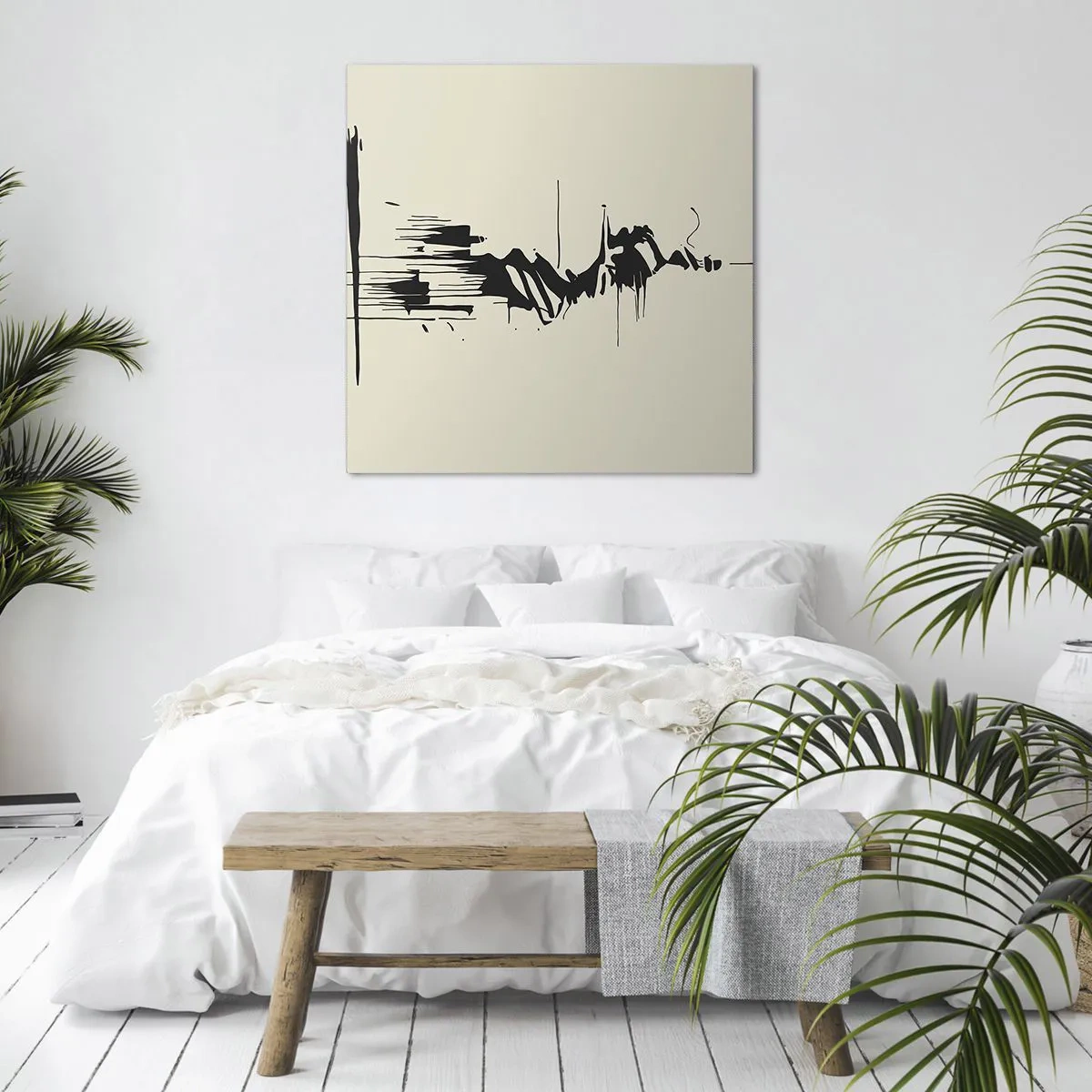 Canvastavla - Bild på duk - Skyndsam abstraktion - 70x70 cm