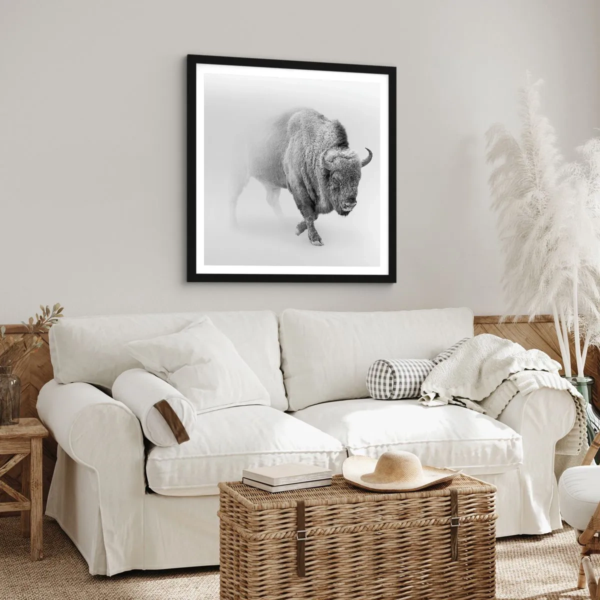 Affisch i svart ram - Präriens kung - 30x30 cm