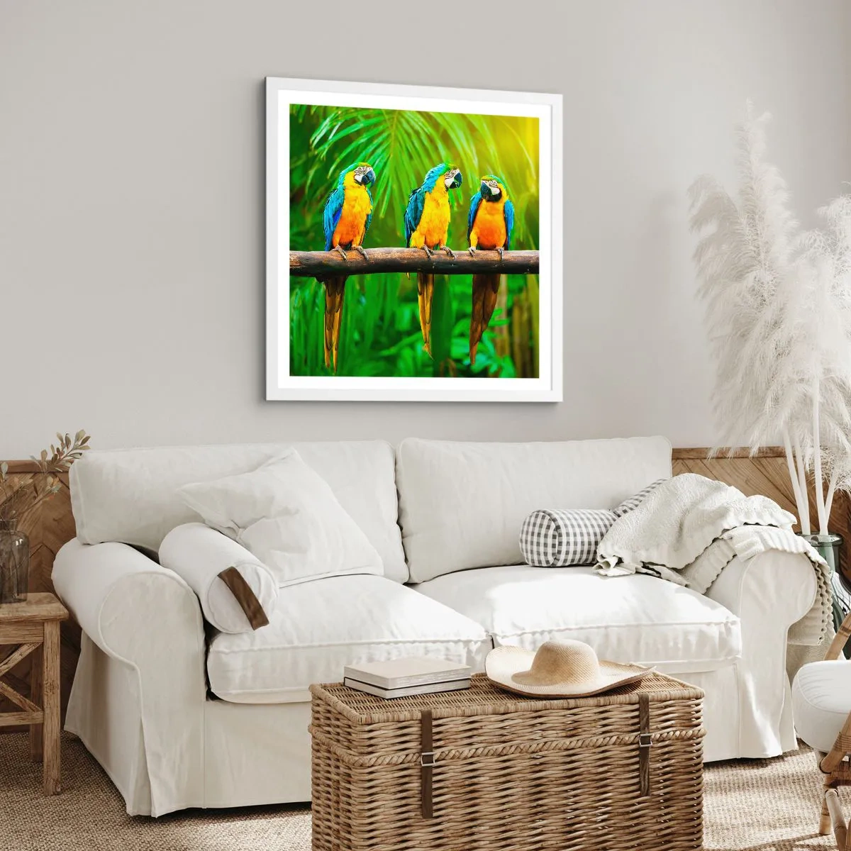 Affisch i vit ram - Har du hört att hon...? - 30x30 cm