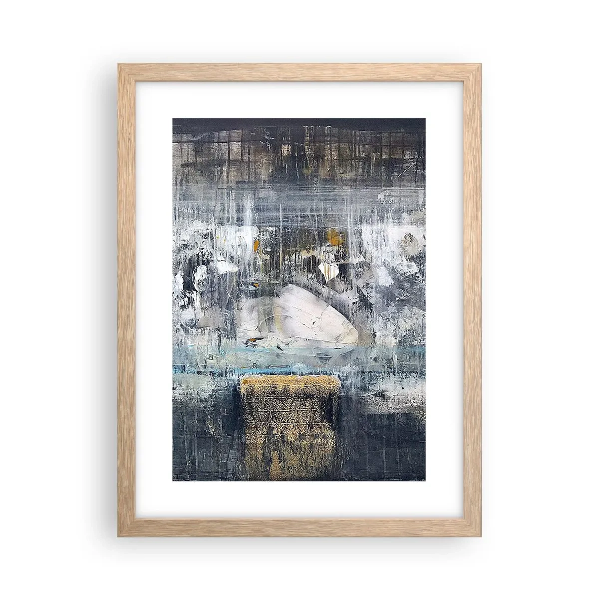 Affisch i ram av ljusek - På is och klumpar - 30x40 cm