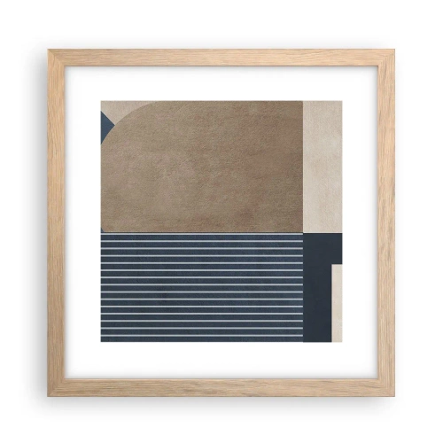 Affisch i ram av ljusek - Komposition av enkelhet och rundhet - 30x30 cm