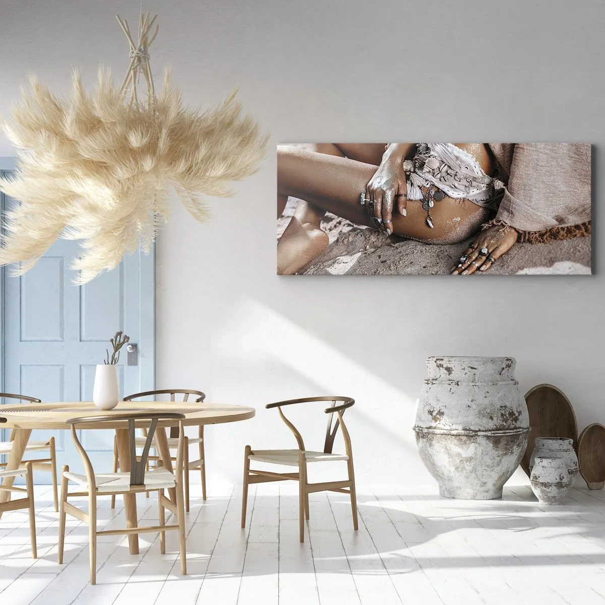 Canvastavla - Bild på duk - Utkastad av vågorna? - 140x50 cm