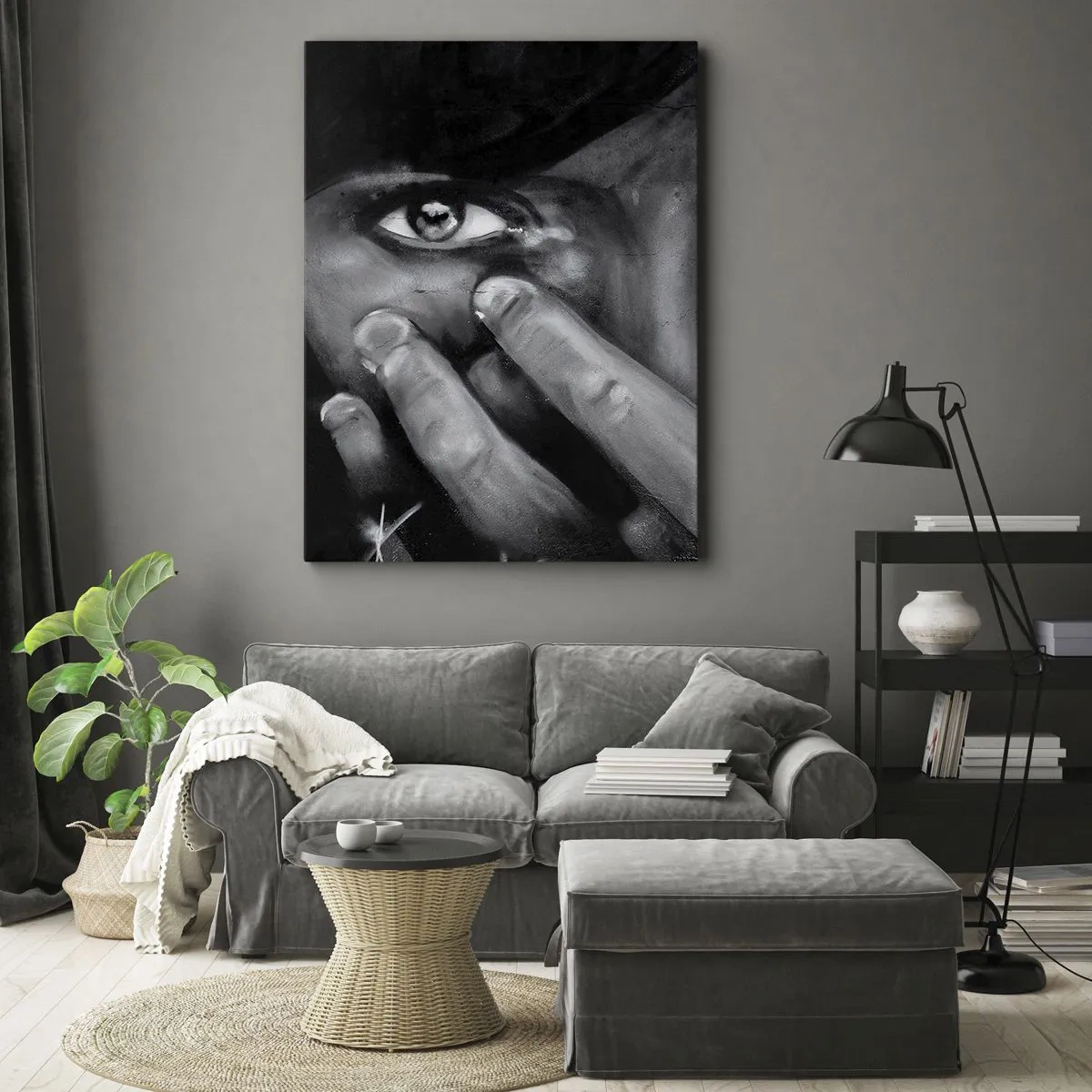 Canvastavla - Bild på duk - Jag säger inte vem som målat det - 50x70 cm