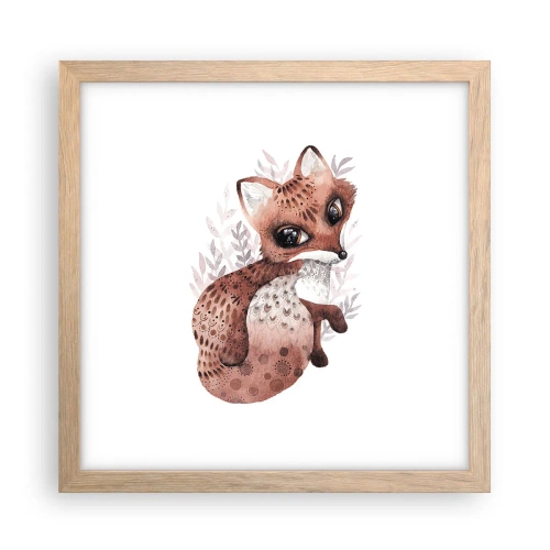 Affisch i ram av ljusek - Bara älska - 30x30 cm