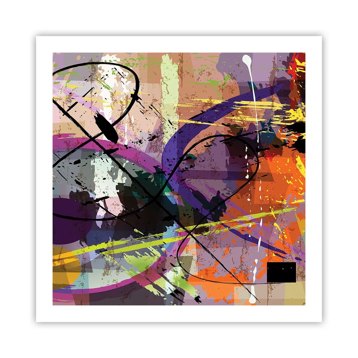 Affisch - Rakt fram eller runt - 60x60 cm