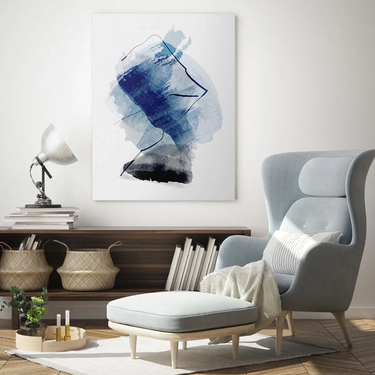 Glastavla - Bild på glas - Isberg - 50x70 cm