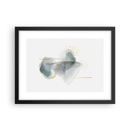 Affisch i svart ram - Om gråhetens och guldets förhållanden - 40x30 cm