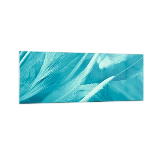 Glastavla - Bild på glas - Drunkna i dun - 140x50 cm